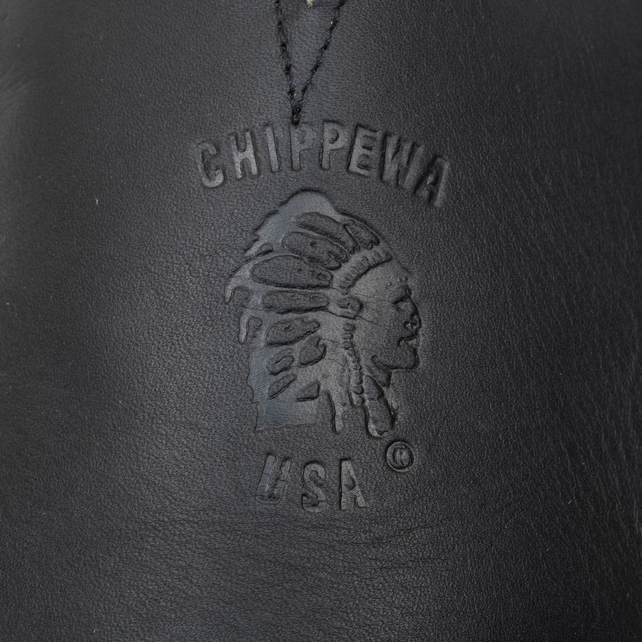 VINTAGE CHIPPEWA STEEL TOE BLACK LEATHER ENGINEER BOOTS SIZE 8.5 MADE IN USA