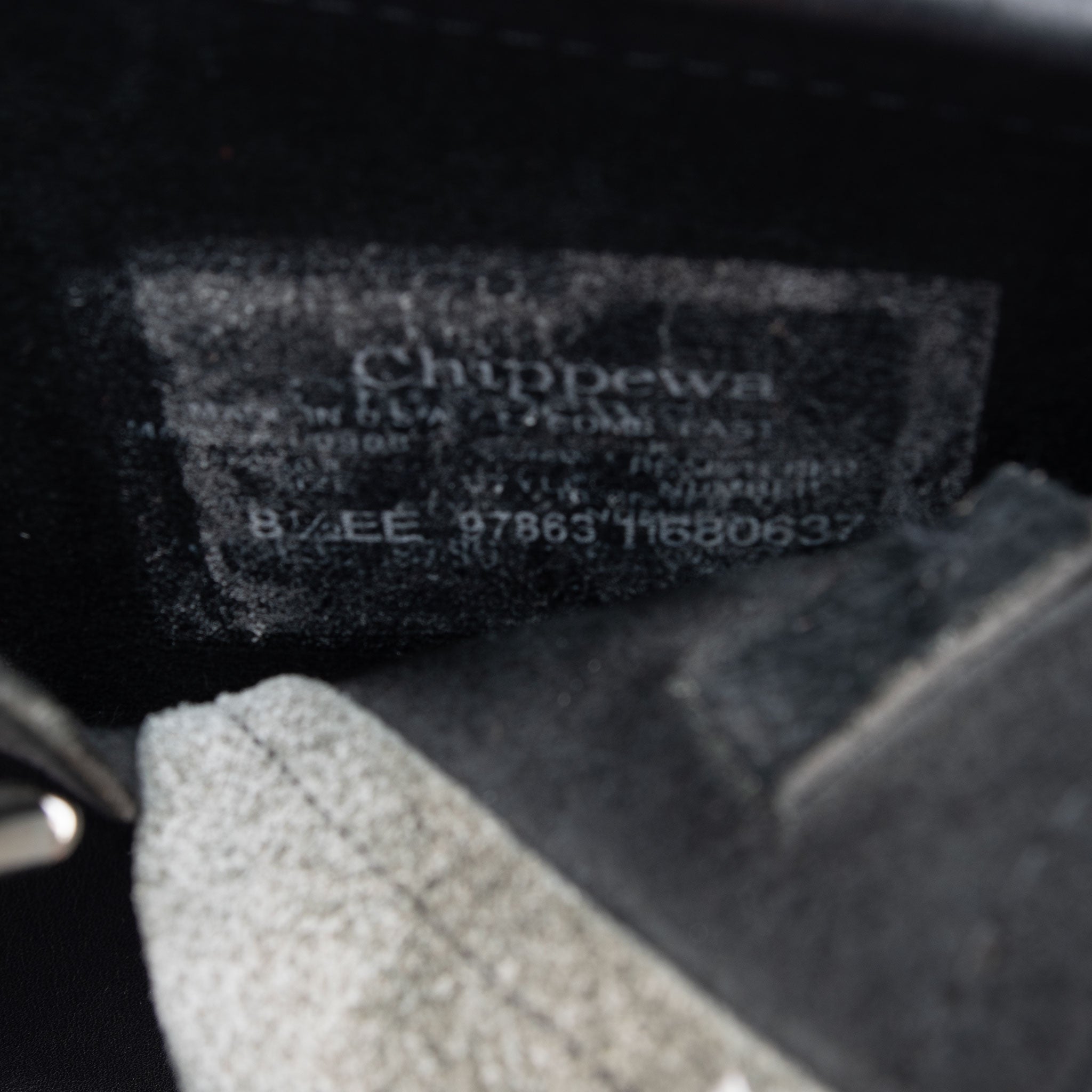 VINTAGE CHIPPEWA STEEL TOE BLACK LEATHER ENGINEER BOOTS SIZE 8.5 MADE IN USA