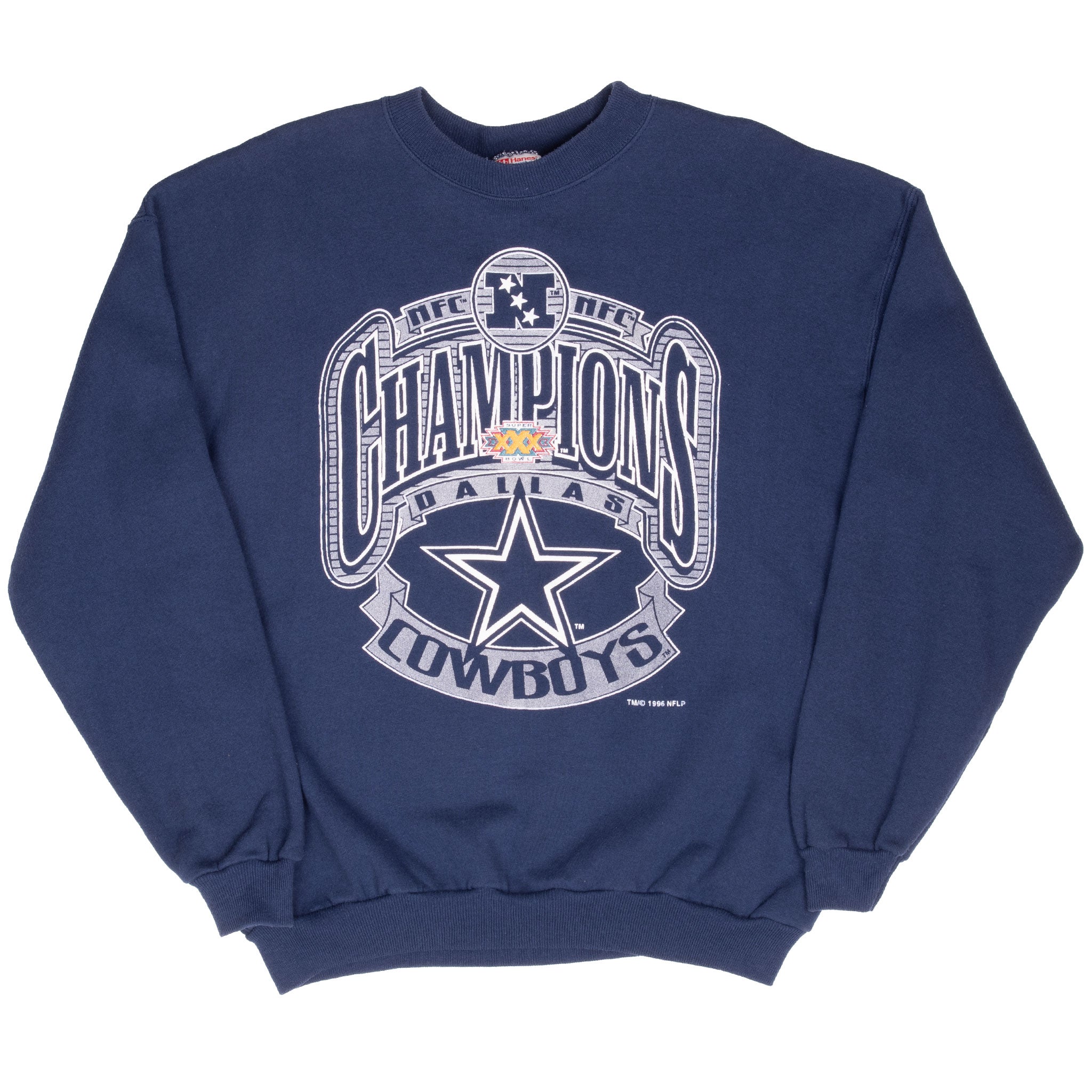 Vintage Nfl Dallas Cowboys Super Bowl XXX 1996 Sweatshirt Size Large Made In Usa