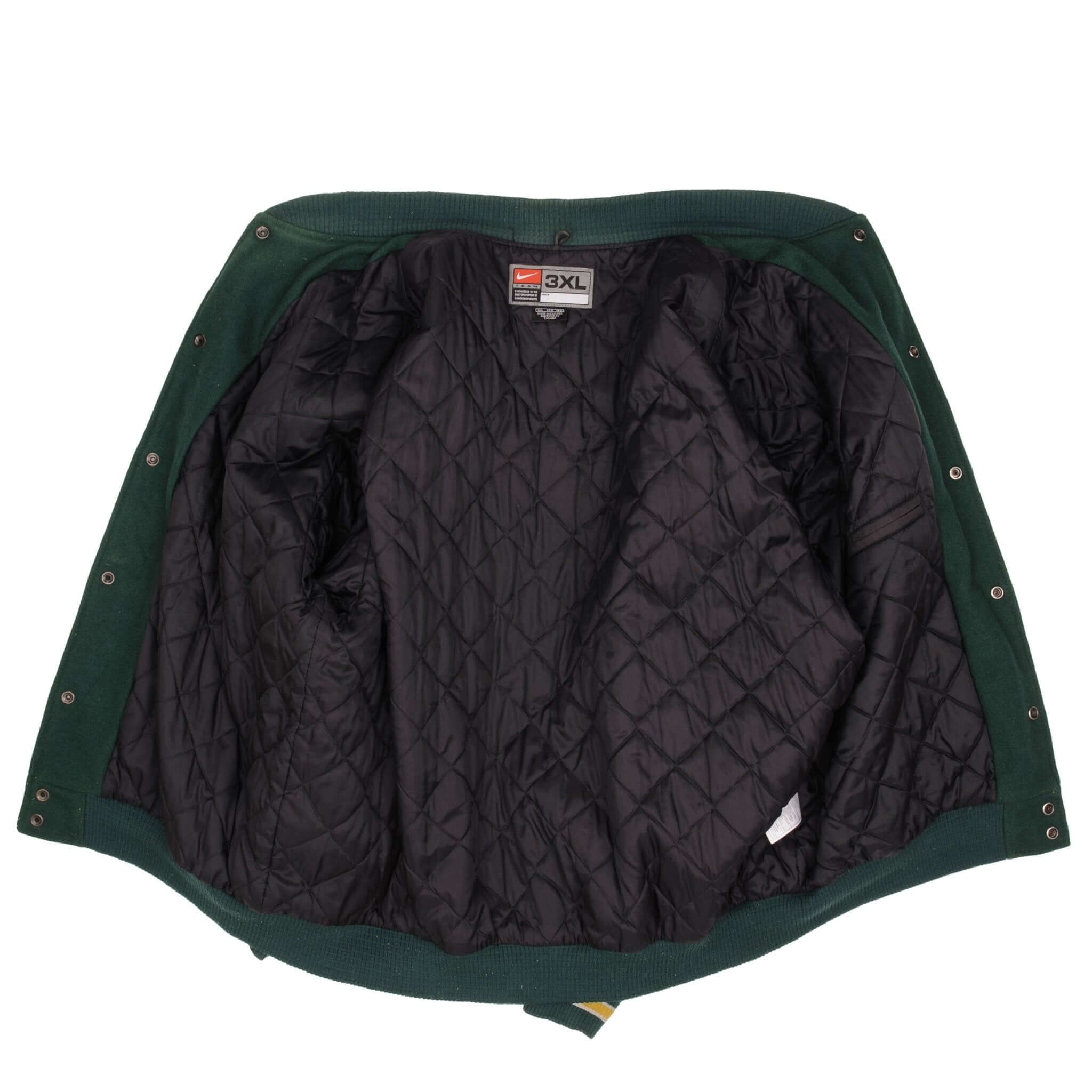 VINTAGE NIKE NFL GREEN BAY PACKERS VARSITY JACKET SIZE 3XL 2000S