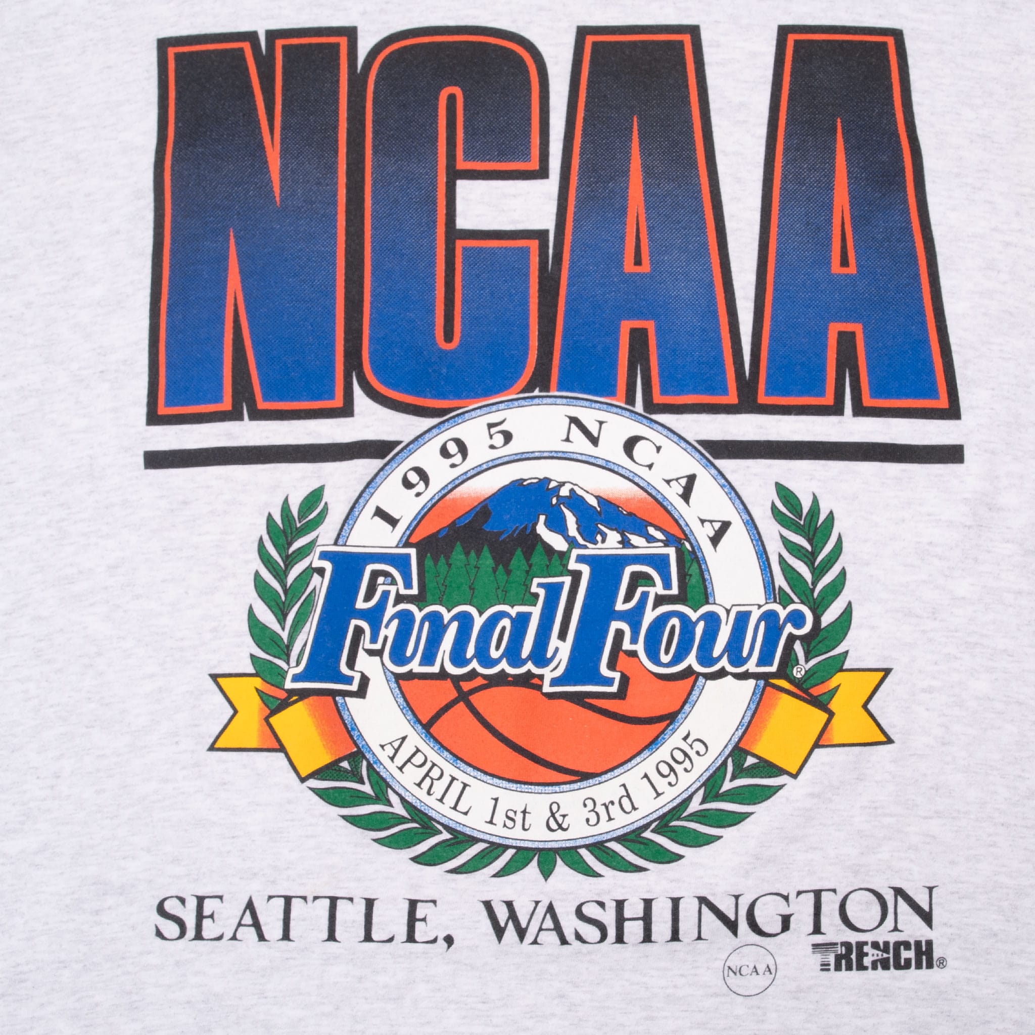 VINTAGE NCAA FINAL FOUR BASKETBALL SEATTLE 1995 TEE SHIRT XL MADE IN USA