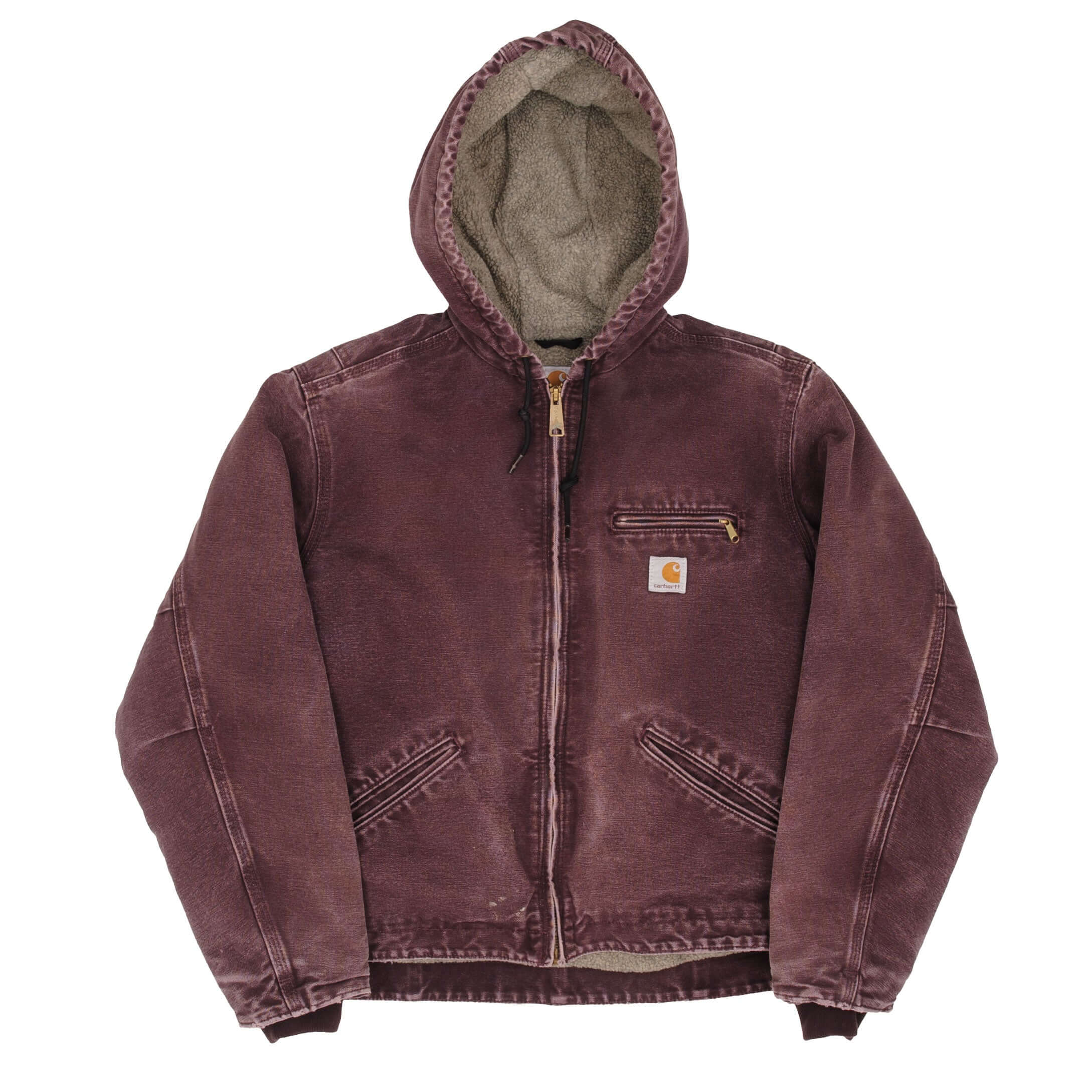 VINTAGE CARHARTT PURPLE SHERPA LINED WOMAN ACTIVE JACKET WJ141DWN SIZE vintage-carhartt-purple-sherpa-lined-woman-active-jacket-wj141dwn-size