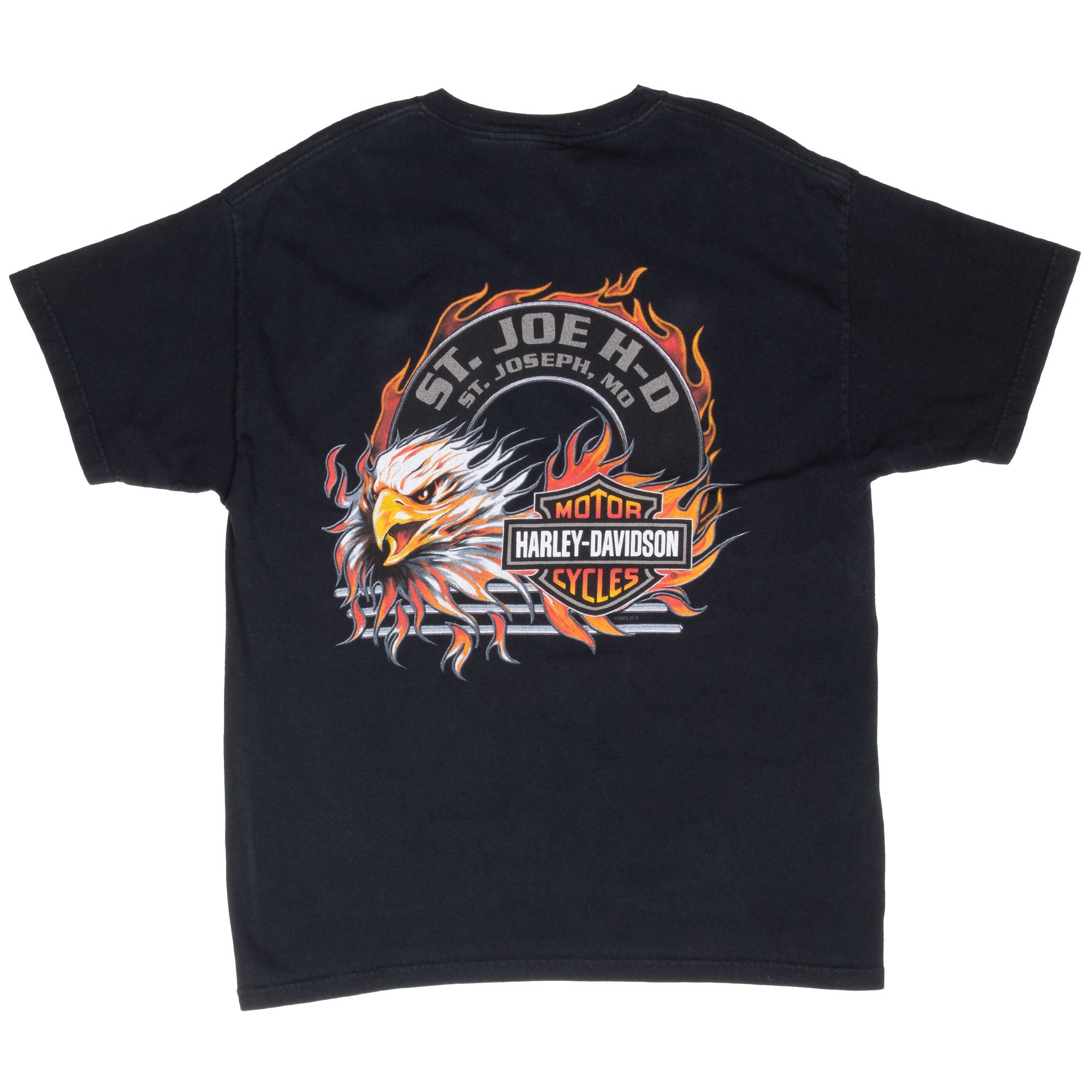 VINTAGE HARLEY DAVIDSON ST JOSEPH MISSOURI WOLF TEE SHIRT 2005 LARGE MADE IN USA