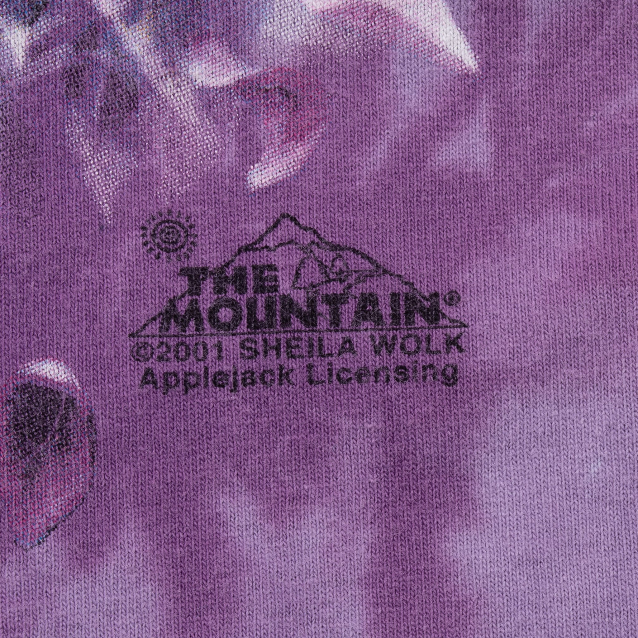 VINTAGE TIE-DYE THE MOUNTAIN FAIRY ANGEL PURPLE TEE SHIRT 2001 SIZE LARGE