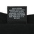 Close-up of 100% cotton care label with washing instructions and RN 13373