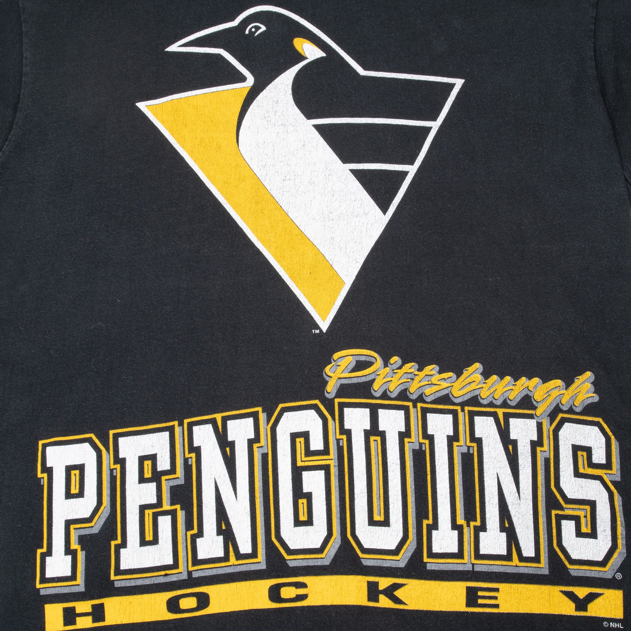 VINTAGE NHL PITTSBURGH PENGUINS 1990S TEE SHIRT LARGE MADE IN USA