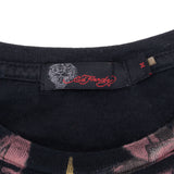 Vintage Ed Hardy All Over Print Rhine Stones Tee Shirt 2000S Medium