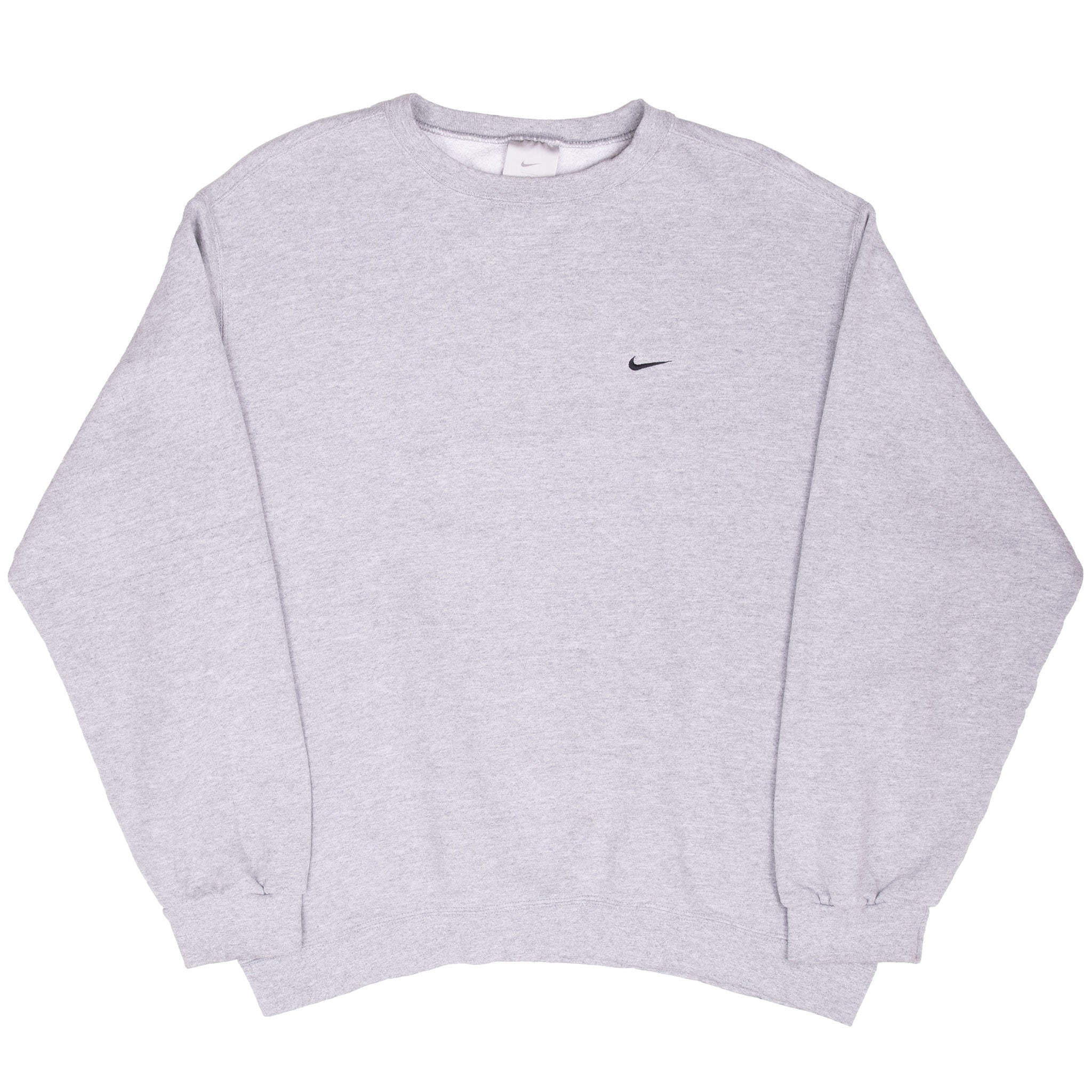 Vintage Nike Classic Swoosh Grey Sweatshirt 2000S Size Large