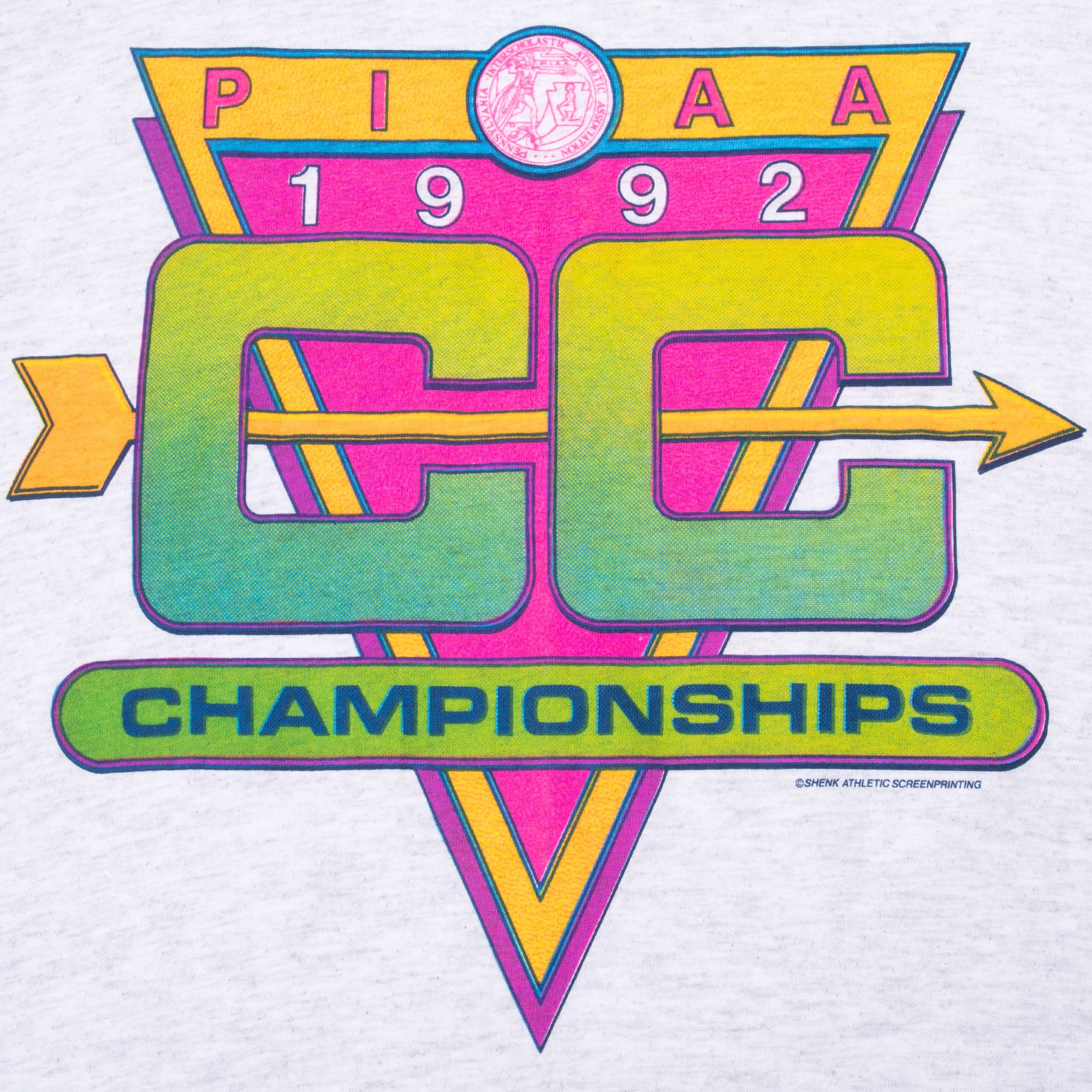 VINTAGE PIAA CROSS COUNTRY 1992 TEE SHIRT SIZE LARGE MADE IN USA DEADSTOCK