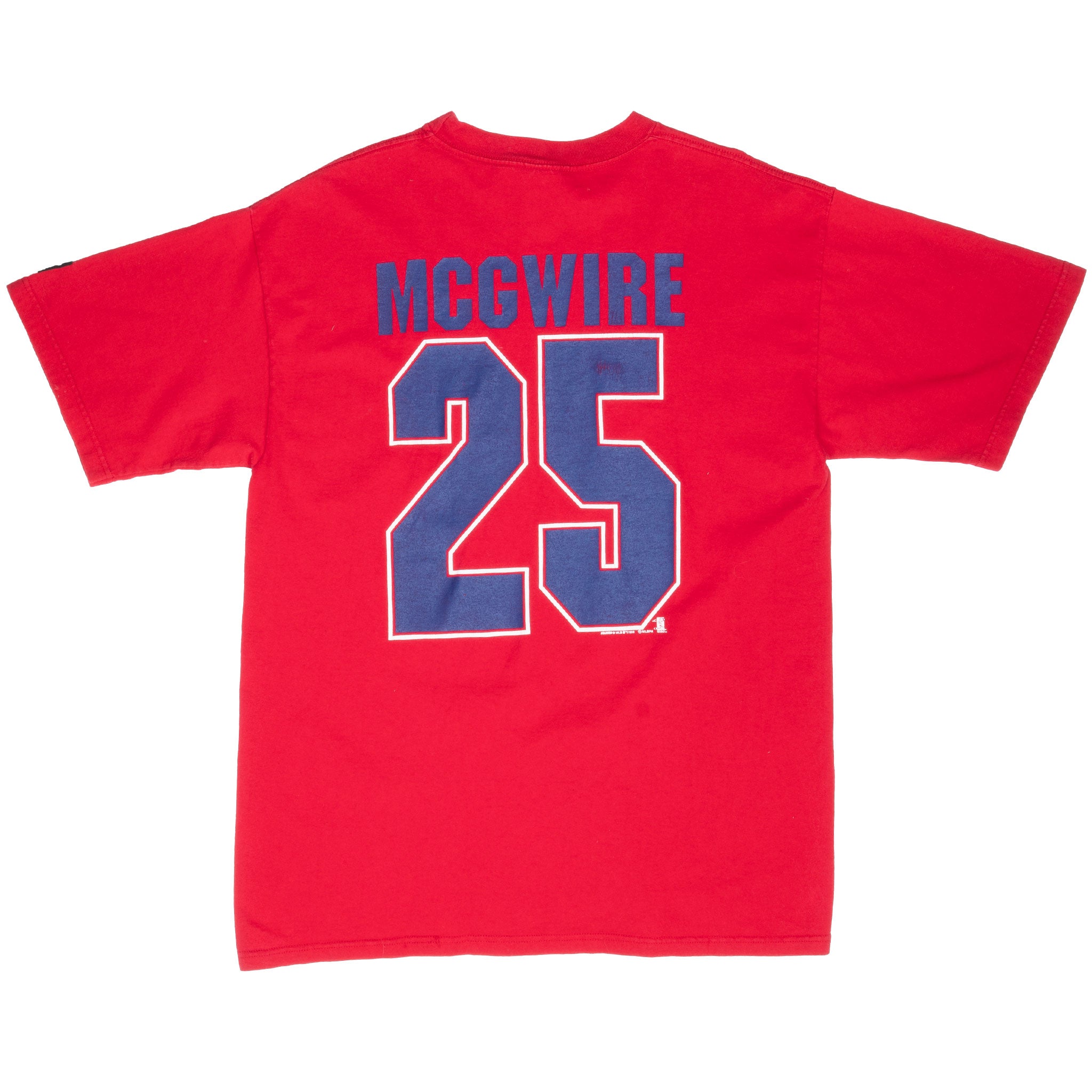 VINTAGE MLB ST LOUIS CARDINALS MARK MCGWIRE 1998 TEE SHIRT LARGE MADE IN USA