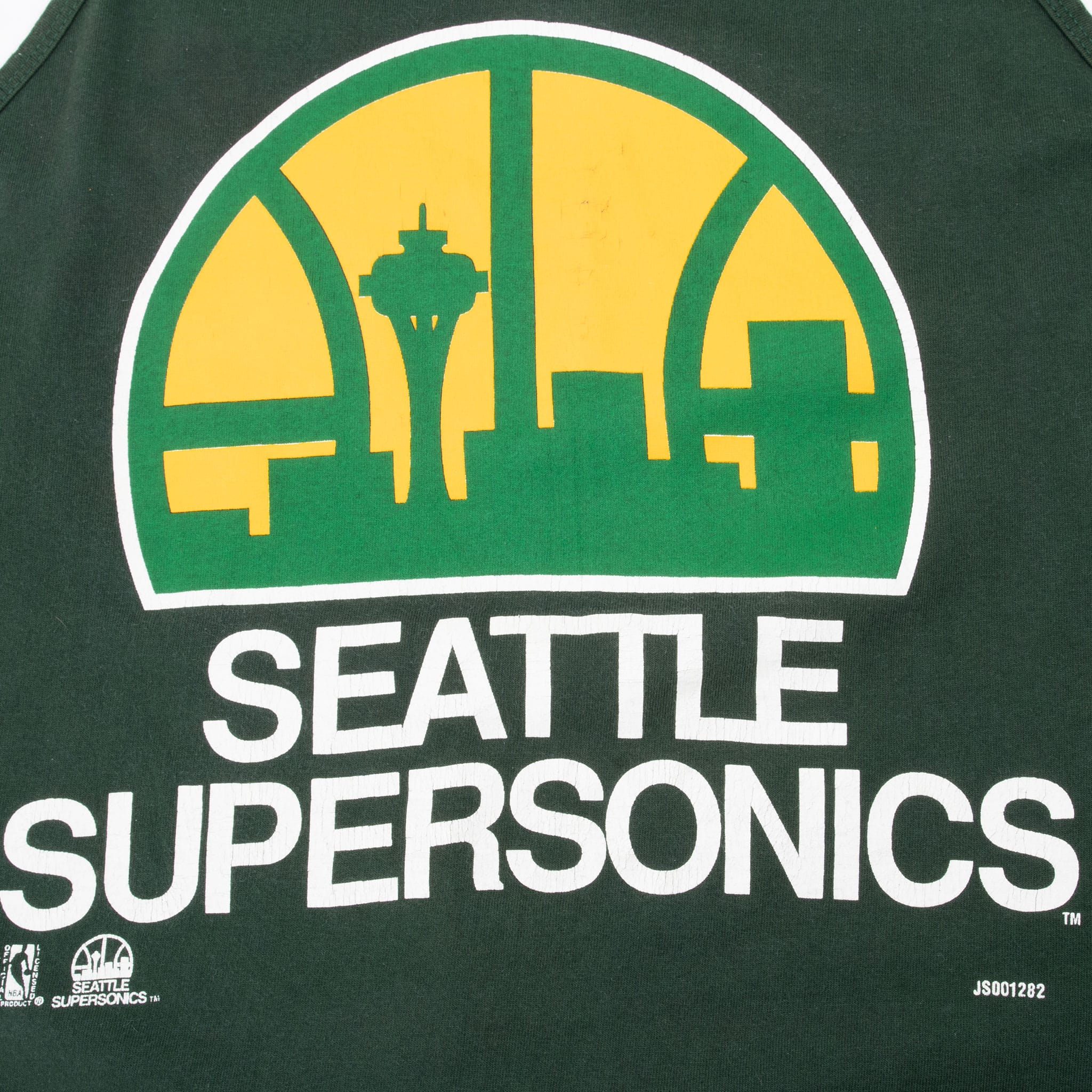 VINTAGE NBA SEATTLE SUPERSONICS EARLY 1990S TANK TOP TEE SHIRT SIZE LARGE