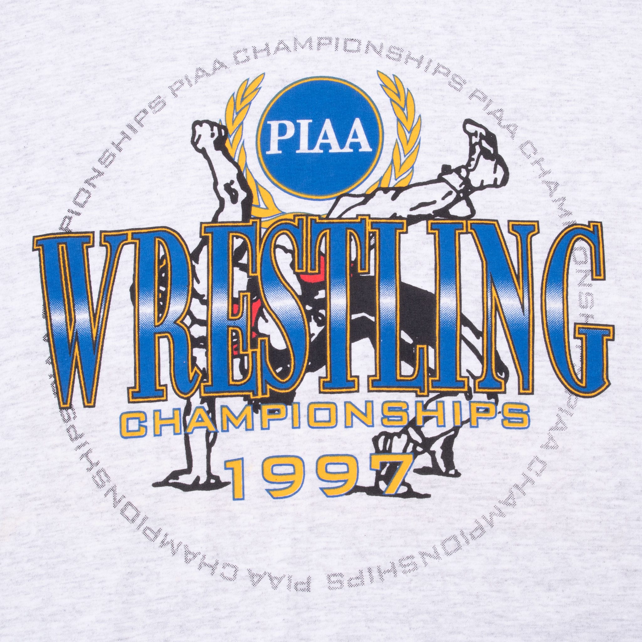 VINTAGE PIAA WRESLTING CHAMPIONSHIP 1997 TEE SHIRT LARGE MADE IN USA DEADSTOCK