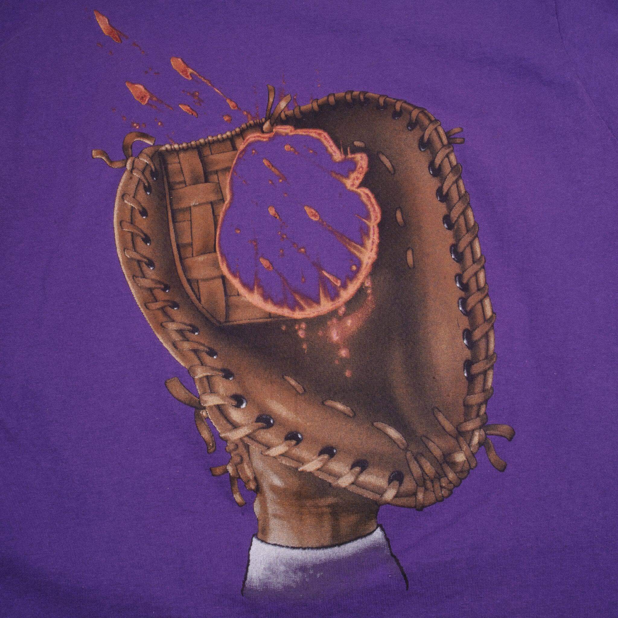 Vintage Purple MLB Colorado Rockies Tee Shirt 1994 Size Medium Made In USA With Single Stitch Sleeves 
