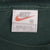 Vintage Nike Small Swoosh Embroidered Green Tee Shirt Late 1990s Size Medium Made In USA