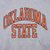 Close-up of orange and black Oklahoma State chest print