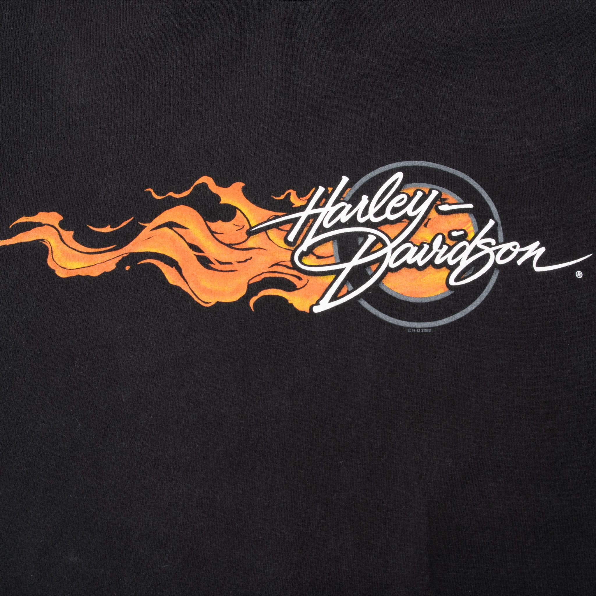 VINTAGE HARLEY DAVIDSON SALT LAKE CITY UTAH FLAME LONG SLEEVE TEE SHIRT 2008 XL
