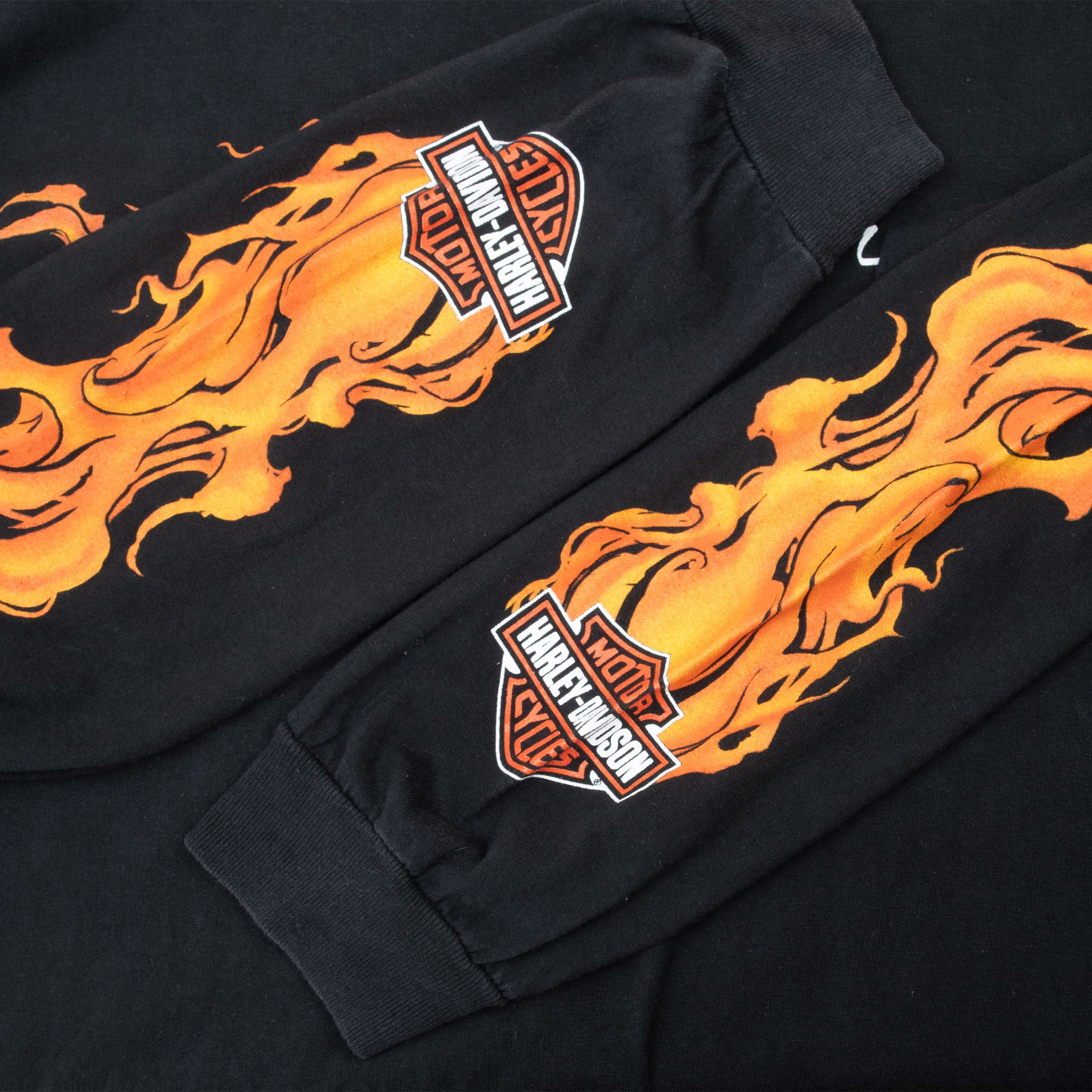VINTAGE HARLEY DAVIDSON SALT LAKE CITY UTAH FLAME LONG SLEEVE TEE SHIRT 2008 XL