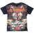 Vintage Ed Hardy All Over Print Rhine Stones Tee Shirt 2000S Medium