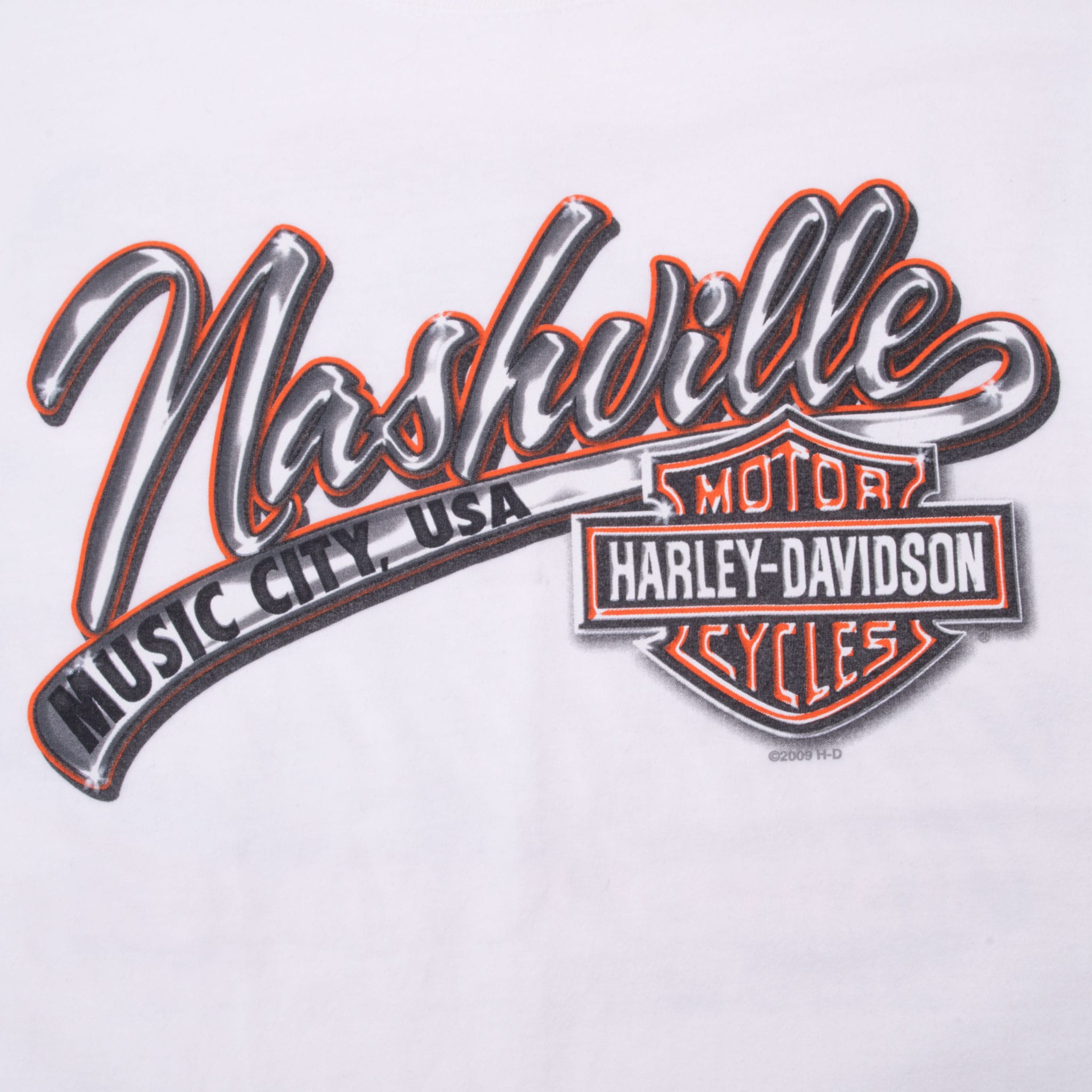 VINTAGE HARLEY DAVIDSON NASHVILLE TENNESSEE TEE SHIRT 2009 LARGE