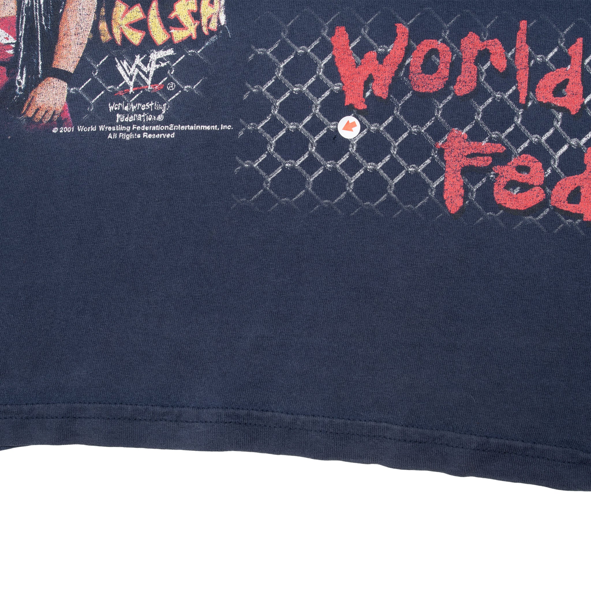 VINTAGE WWF RAW AS WE WANNA BE THE ROCK KANE WRESTLING TEE SHIRT 2001 XL YOUTH