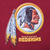 Close-up of Washington Redskins chest graphic and gold team lettering