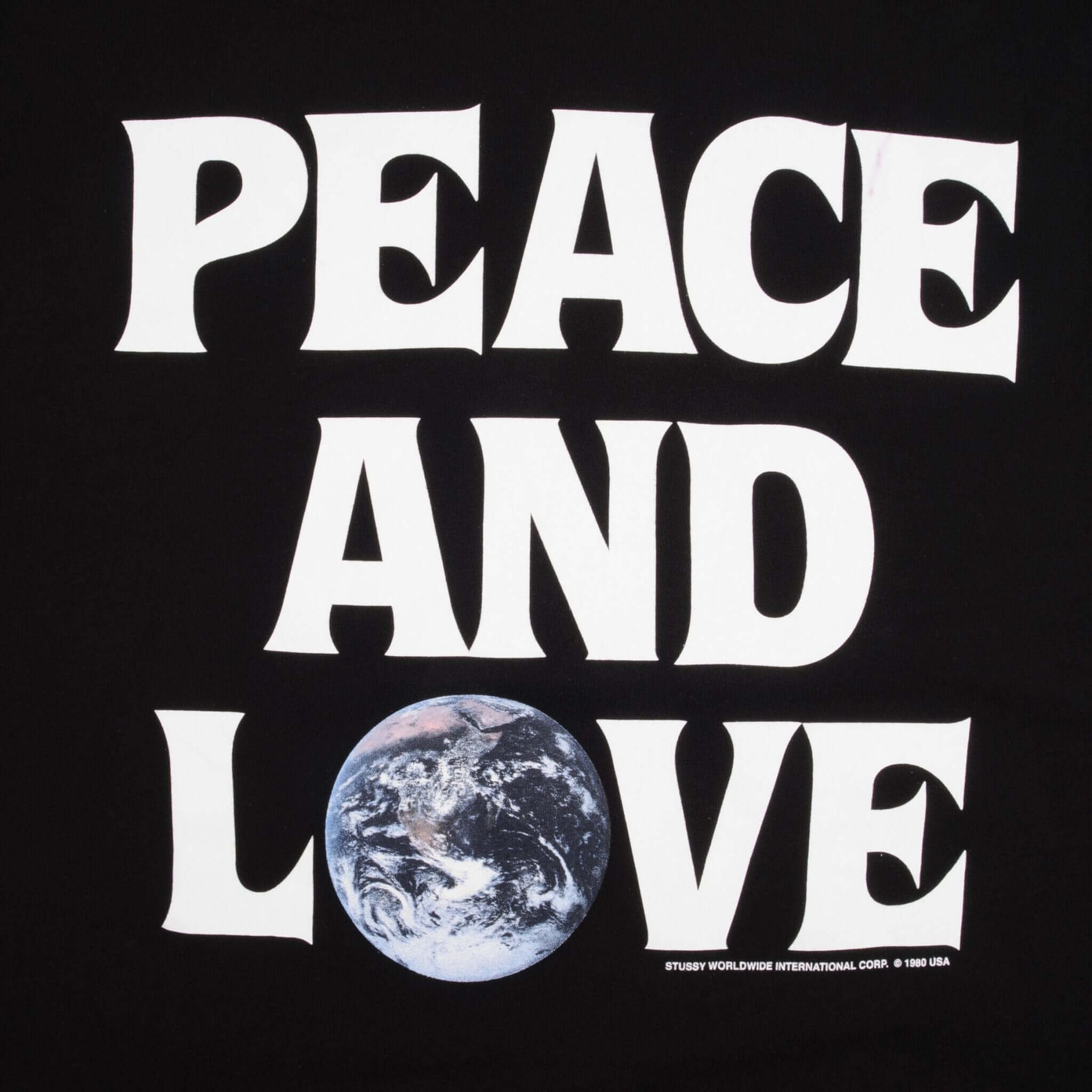 Vintage Stussy Peace And Love Tee Shirt Size Large 