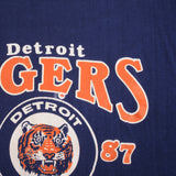 VINTAGE MLB DETROIT TIGERS CHAMPIONS 1987 TEE SHIRT SIZE LARGE MADE IN USA