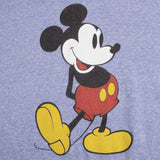 Vintage Blue Disney Mickey Mouse 1990S Tee Shirt Size Small With Single Stitch Hem