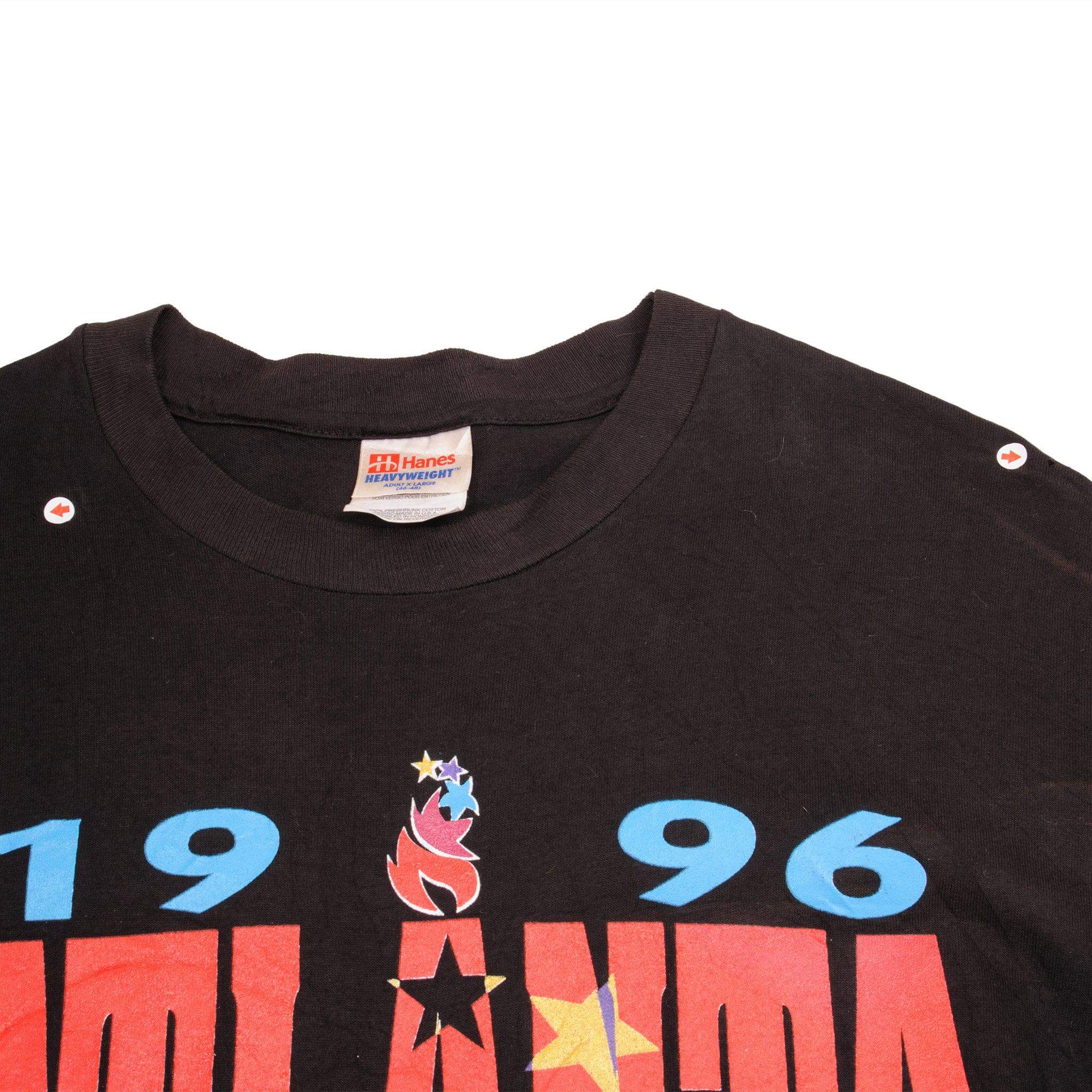 Vintage Atlanta Olympics Summer Games 1996 Tee Shirt Size XL With Single Stitch Sleeves Made In USA 