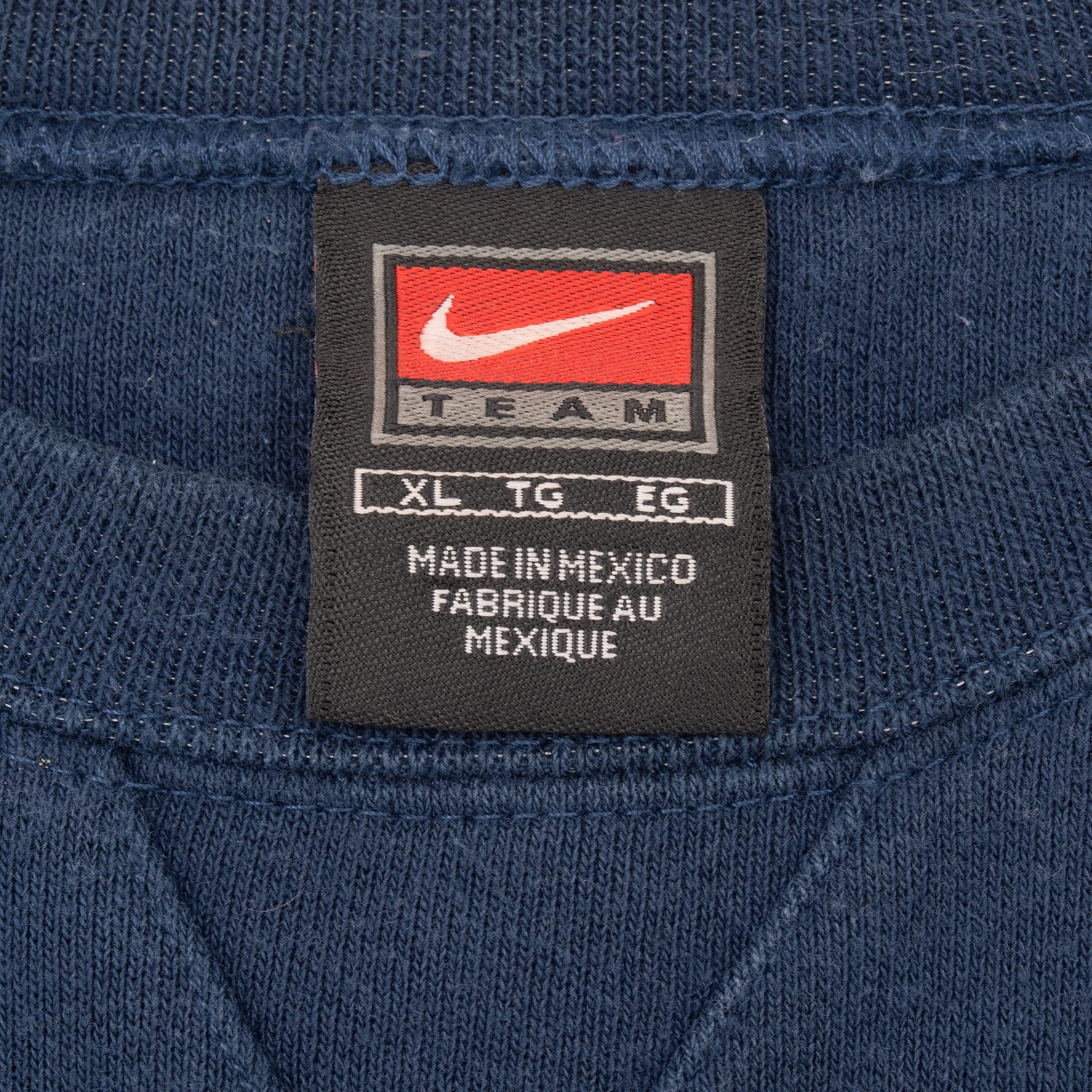 VINTAGE NIKE ATHLETICS SPELLOUT BLUE SWEATSHIRT 1990S SIZE XL