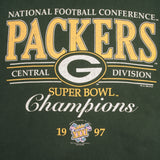 Vintage NFL Green Bay Packers Super Bowl Champions 1997 Tee Shirt Size Large Made In USA