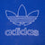 VINTAGE ADIDAS FADED BLUE CREWNECK SWEATSHIRT 1990S MEDIUM MADE IN USA