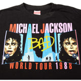 VINTAGE MICHAEL JACKSON BAD WORLD TOUR TEE SHIRT 1988 SIZE LARGE MADE IN USA