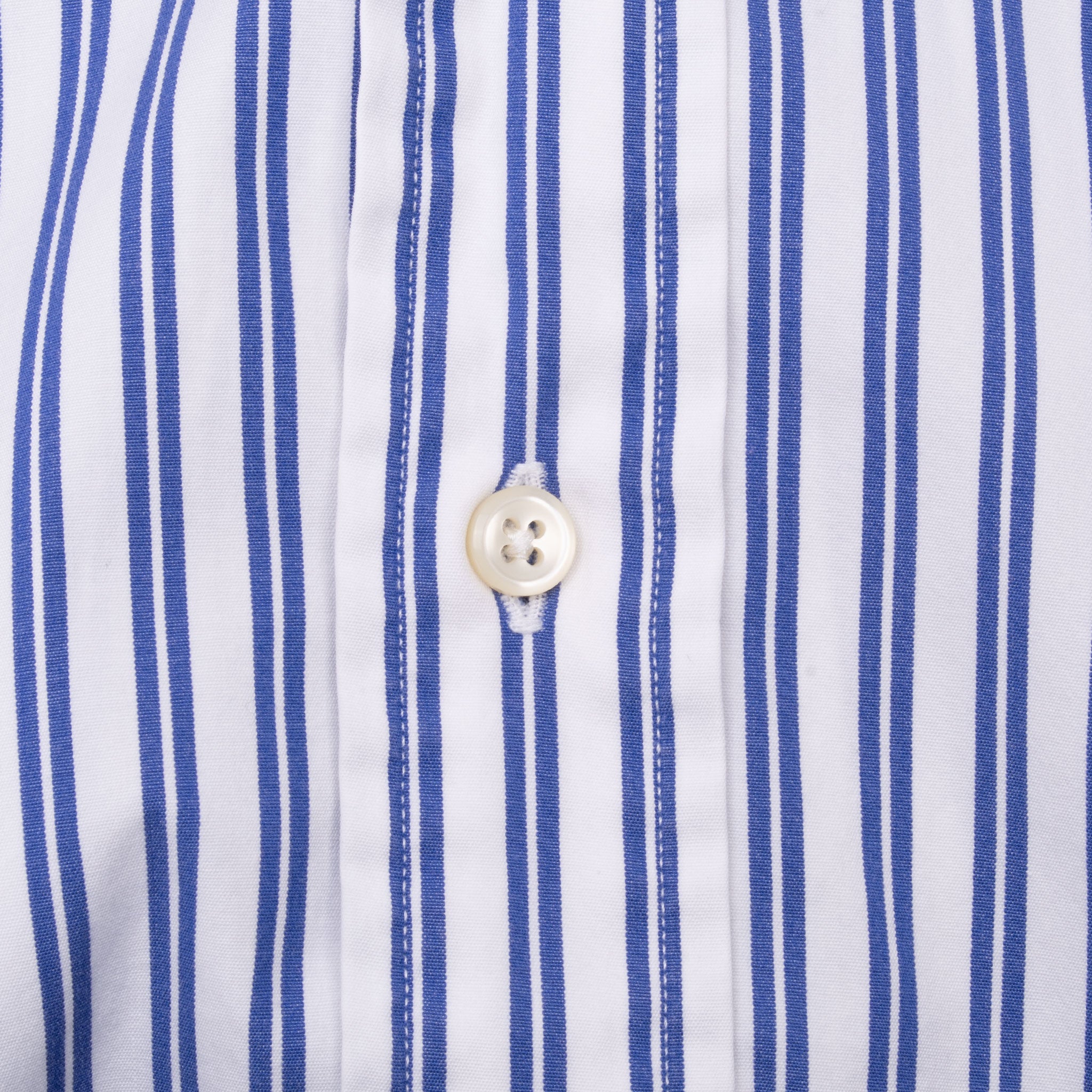Vintage Ralph Lauren Blue Striped Shirt 1990S Size Medium 16 X 32 - 33