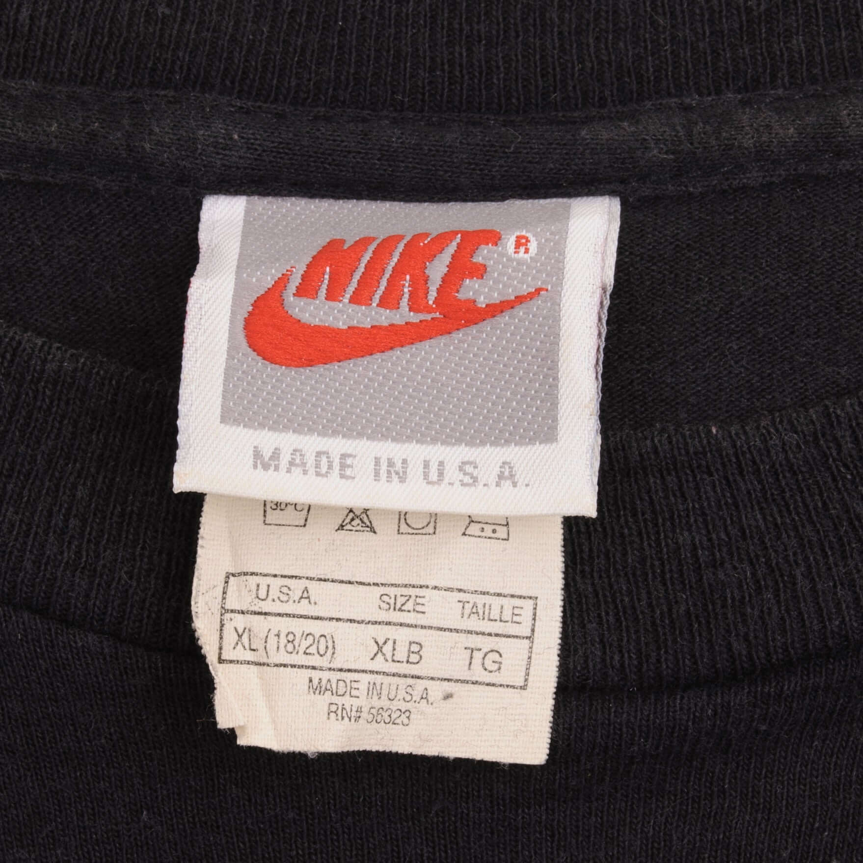 Vintage Nike Soccer Long Sleeve Tee Shirt Late 1980S Size Medium Made In USA With Single Stitch.