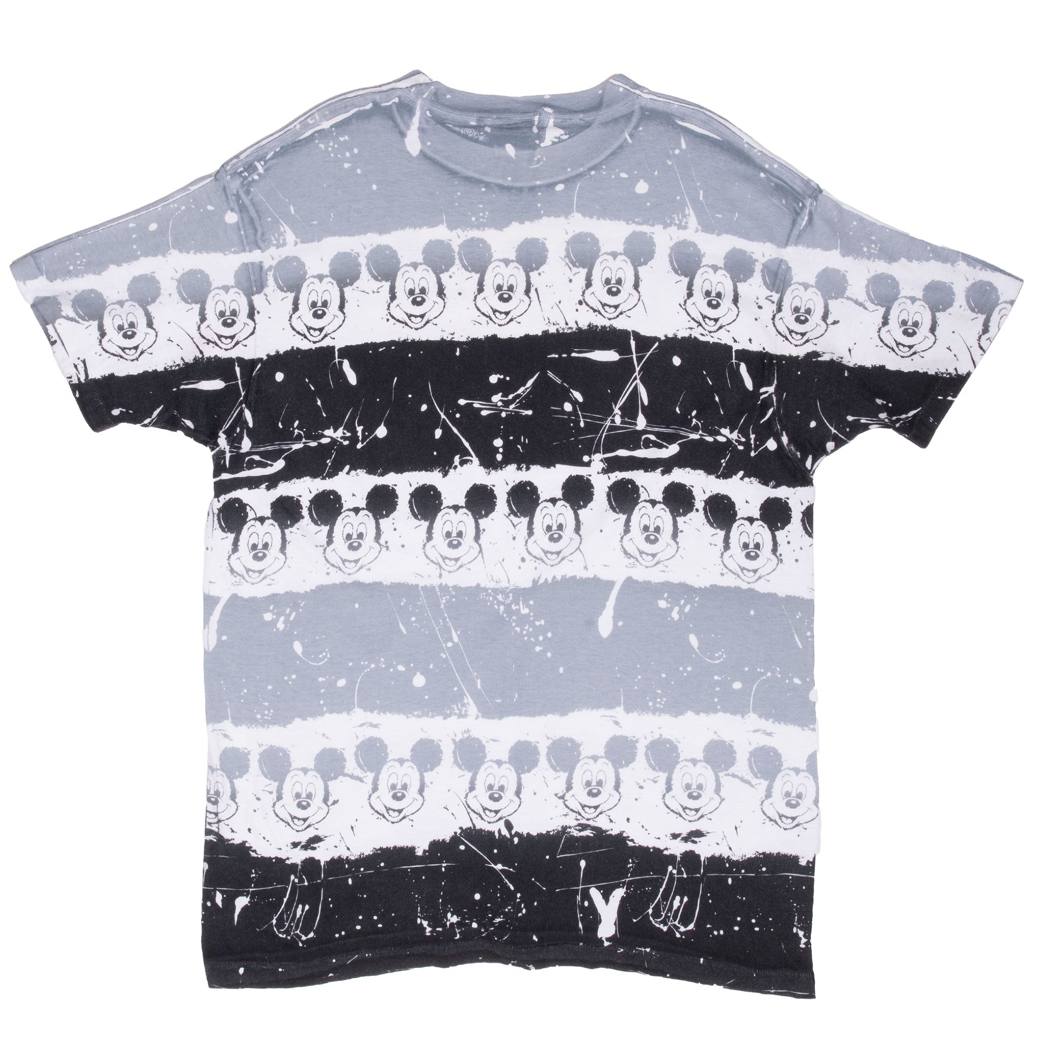 Vintage Disney Mickey Mouse All Over Print Tee Shirt 1990S Large Made In Usa With Single Stitch Sleeves