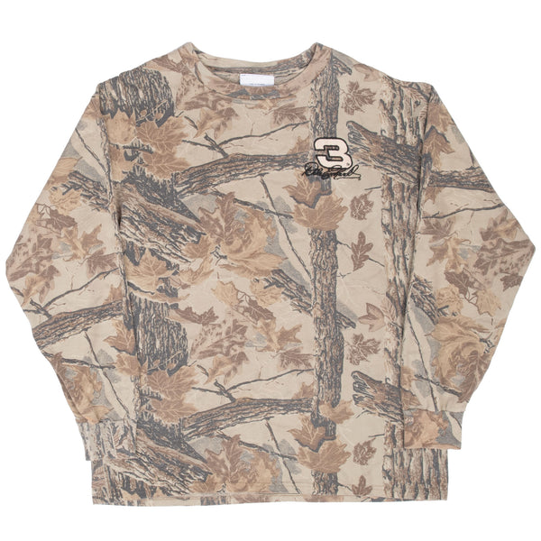 Vintage Nascar Dale Earnhardt Realtree Camo Long Sleeve Tee Shirt 1990S Size Large