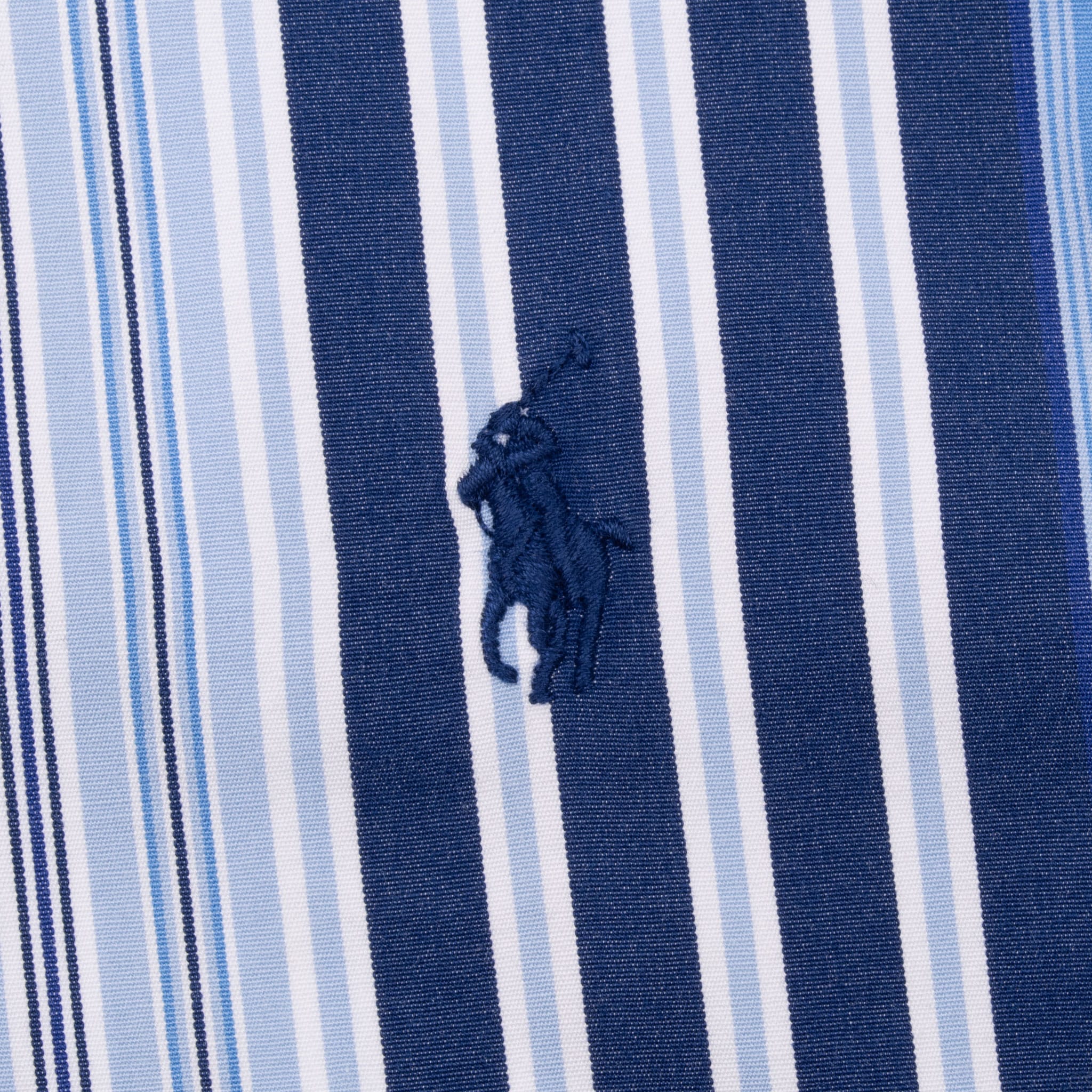 VINTAGE POLO RALPH LAUREN BLUE STRIPED SHIRT 1990S SIZE LARGE