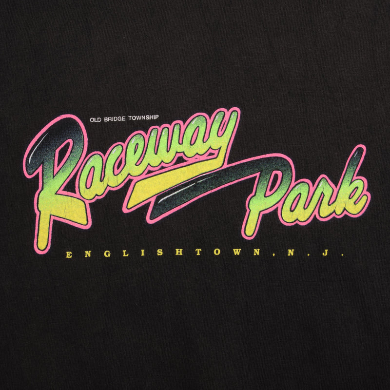 Vintage Drag Racing NHRA Raceway Park Englishtown Nj 1992 Tee Shirt Size XL With Single Stitch Sleeves