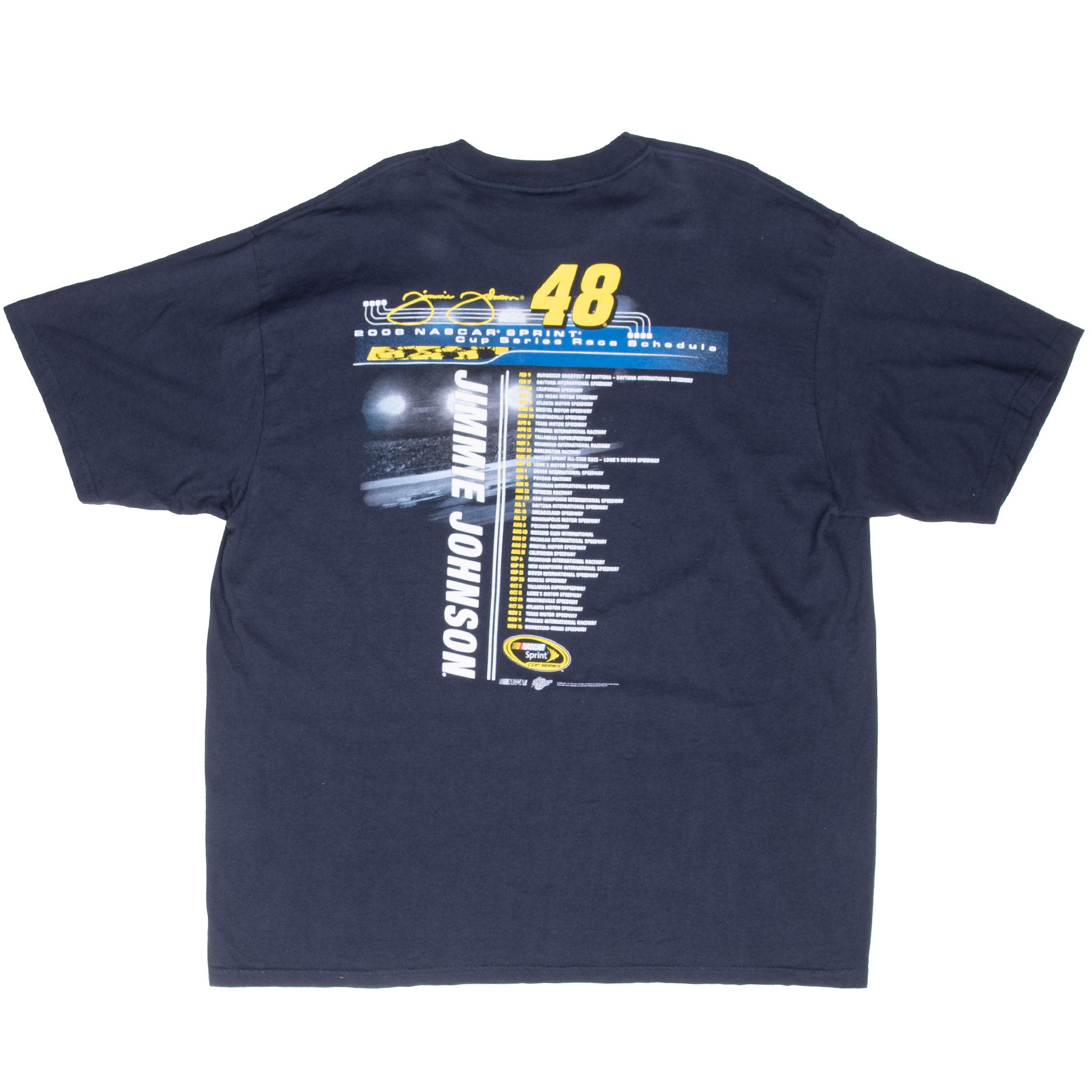 Vintage Nascar Jimmie Johnson Tee Shirt 2008 Size XL