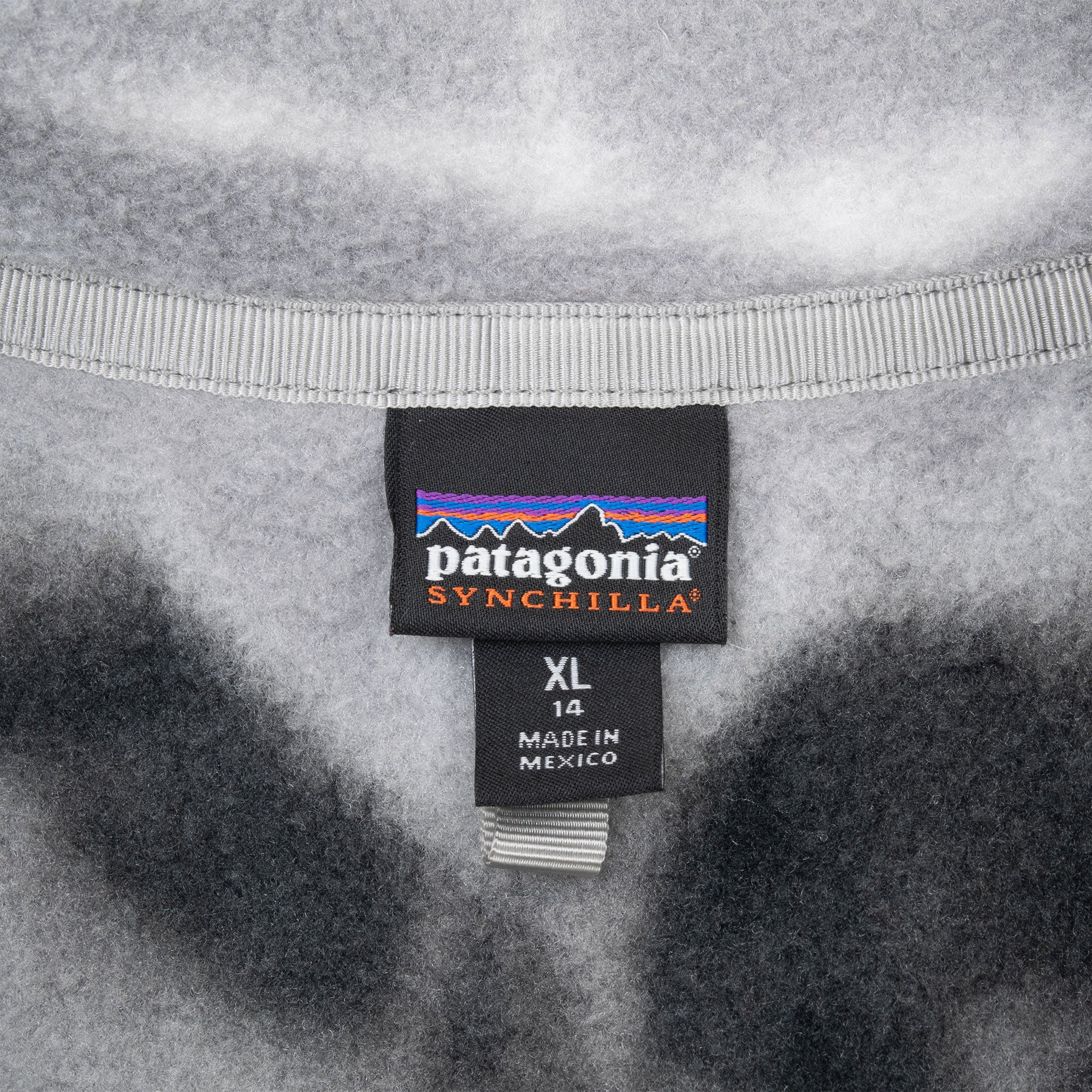 Vintage Patagonia Snap T Grey Marble Fleece Jacket 2017 Size XL Youth (14)