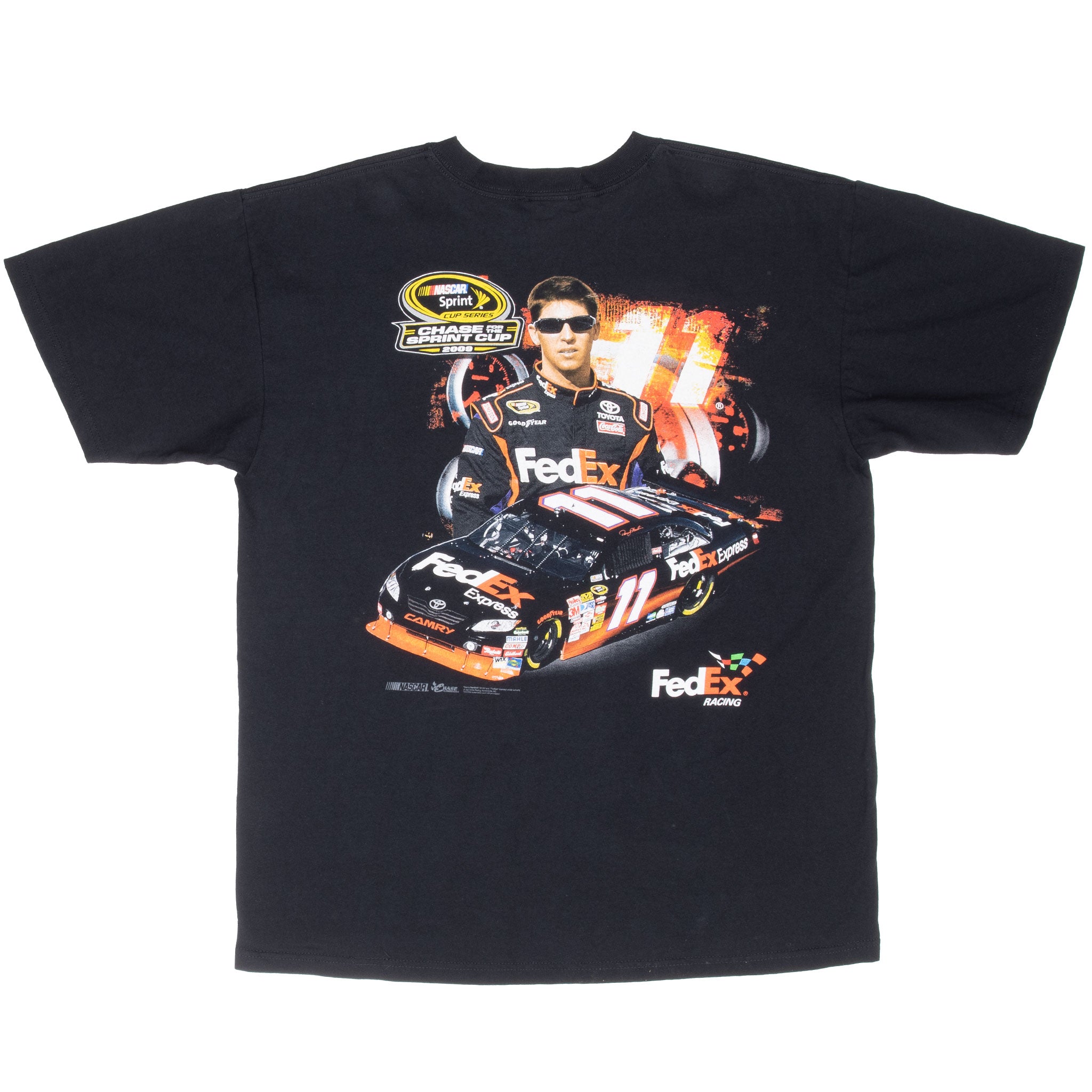 Vintage Nascar Denny Hamlin 2008 Tee Shirt Size Large