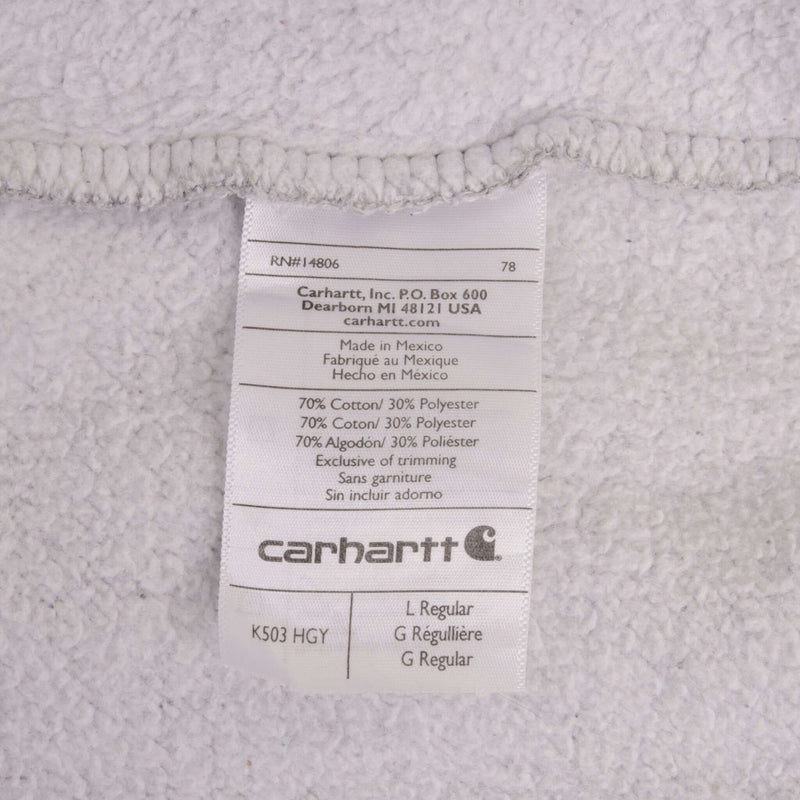 Carhartt Quarter Zip Grey Sweatshirt Size Large