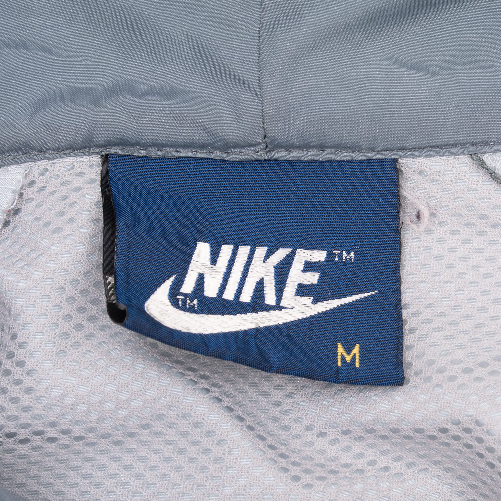 VINTAGE NIKE GREY FULL ZIP HOODED JACKET EARLY 1980S MEDIUM