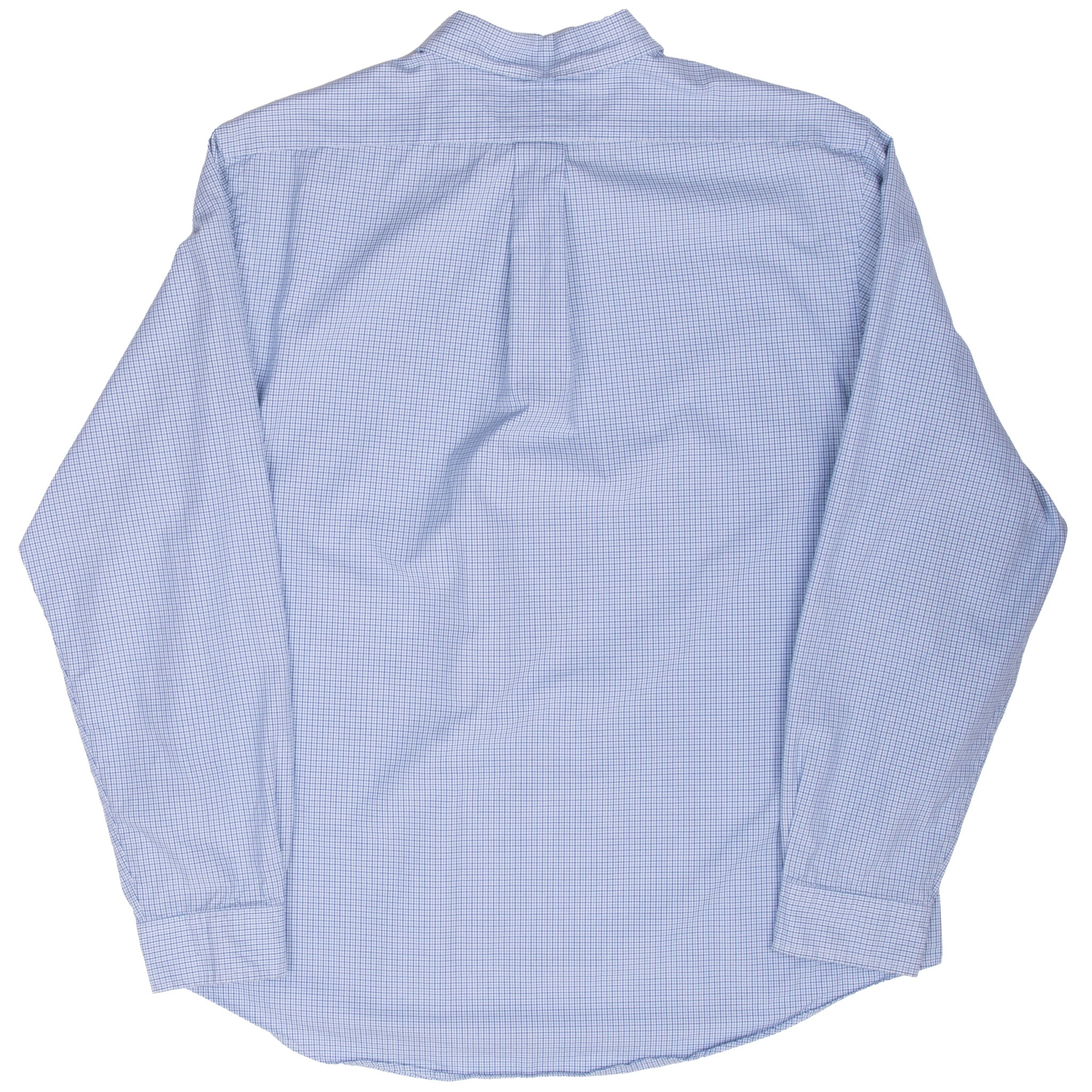 Vintage Ralph Lauren Blue Plaid Shirt 1990S Size XL