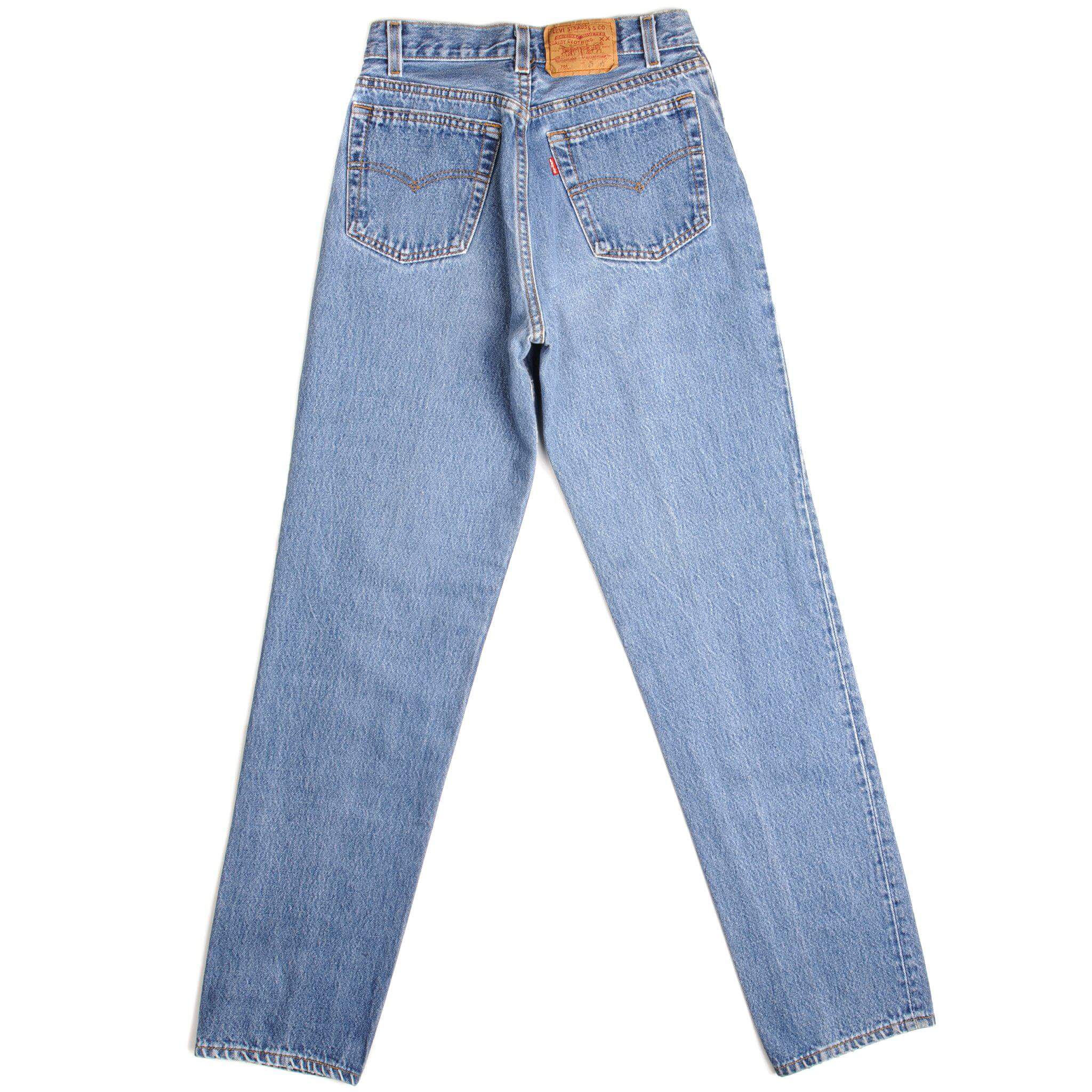 VINTAGE LEVIS 701 STUDENT FIT JEANS INDIGO 1988-1993 SIZE W24 L30 MADE IN USA