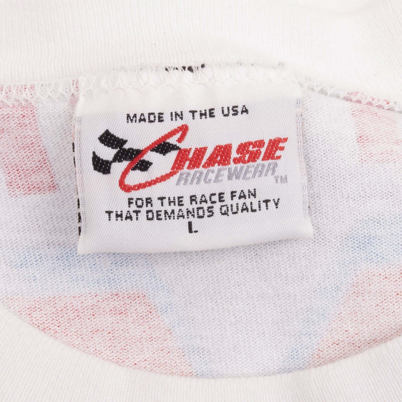 Beautiful Vintage All Over Print Nascar Dale Earnhardt Tee Shirt 1996 Size Large Made In USA