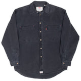 Vintage Levis Red Tab Denim Black Pocket Shirt 1990S Size Medium