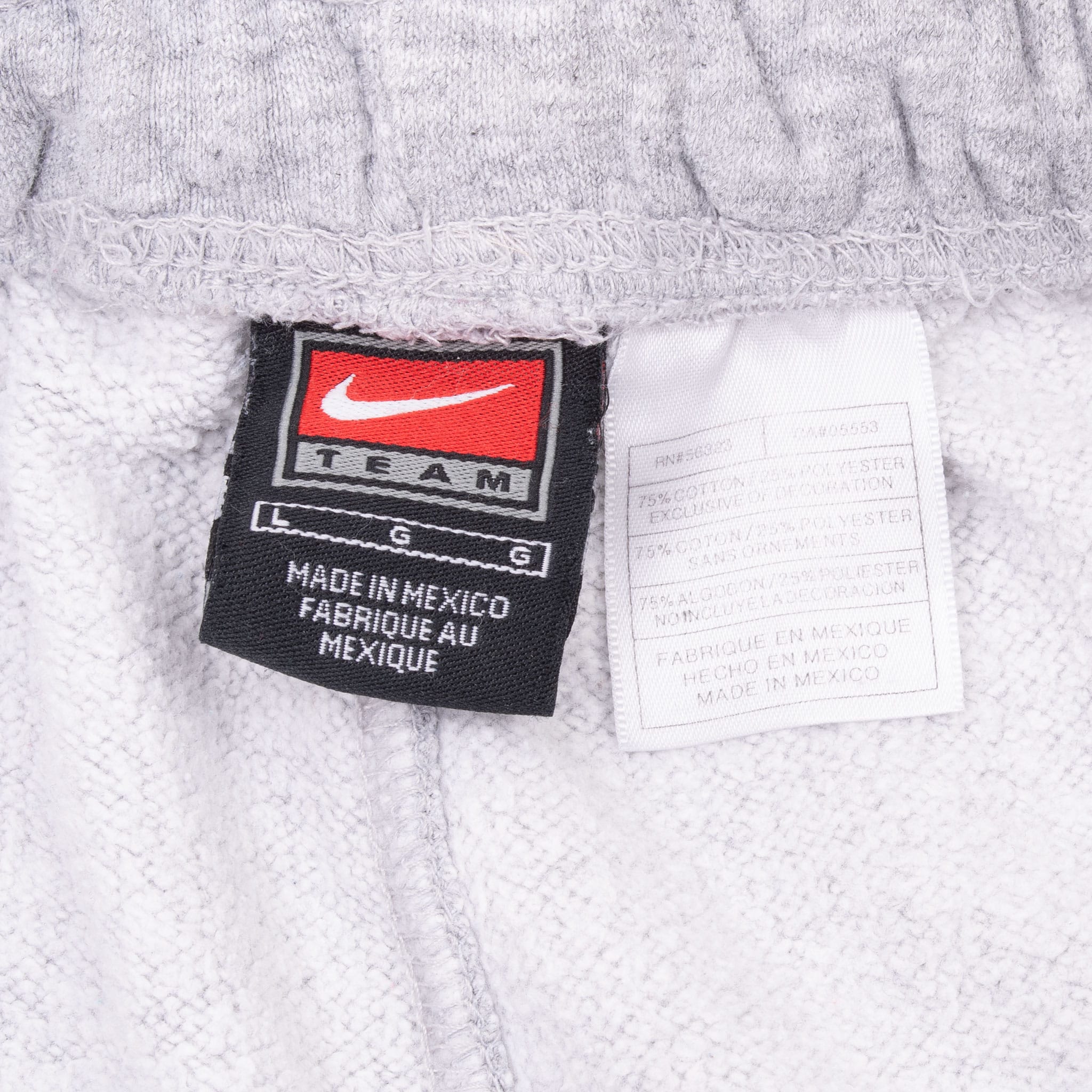 VINTAGE NIKE CLASSIC SWOOSH GREY SWEATPANTS 1990S SIZE LARGE