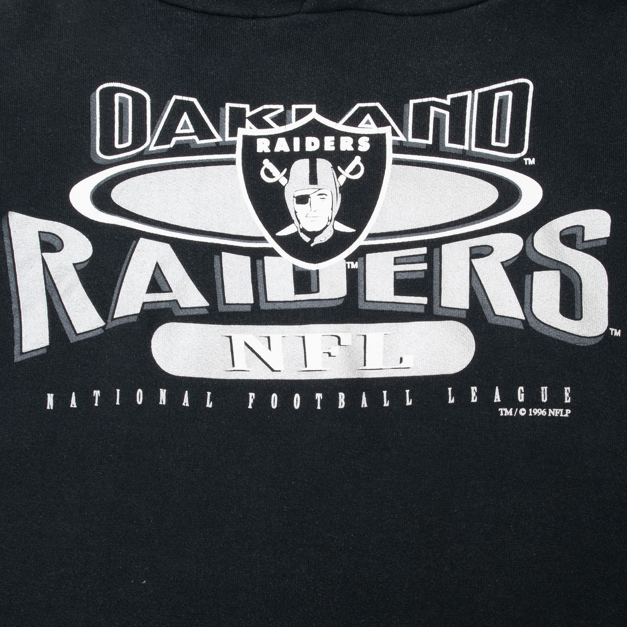 Vintage Nfl Oakland Raiders 1996 Hoodie Sweatshirt Size Medium
